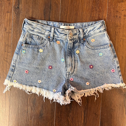 PACSUN HIGH RISE FESTIVAL SHORTS SZ 25/0