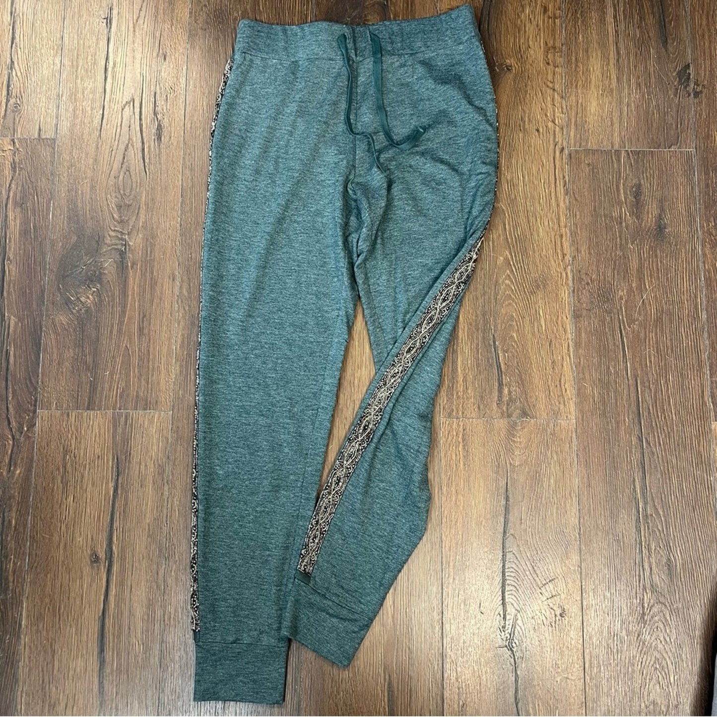 LOGO Lounge Teal Joggers With Beaded Sides SZ SM