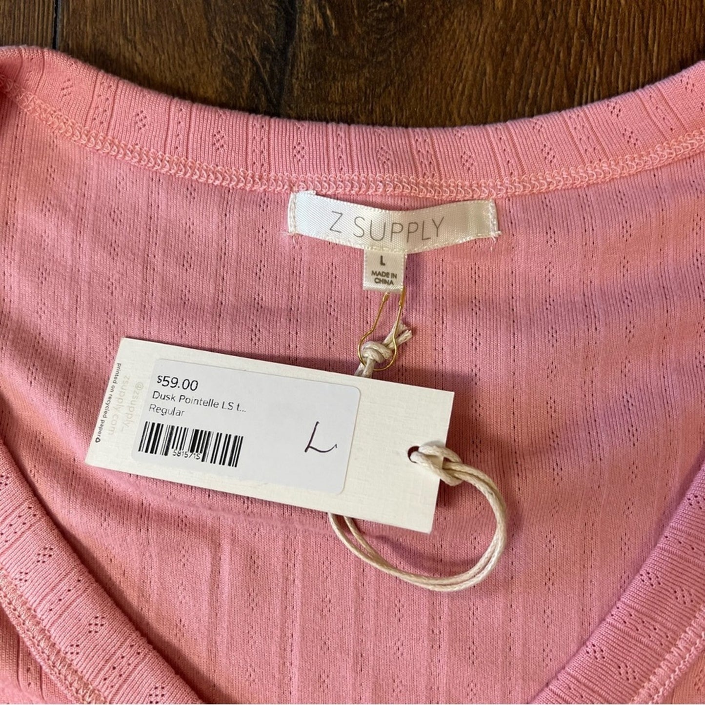 🆕 Z SUPPLY The Blush Dusk Pointelle‎ Top SZ LG
