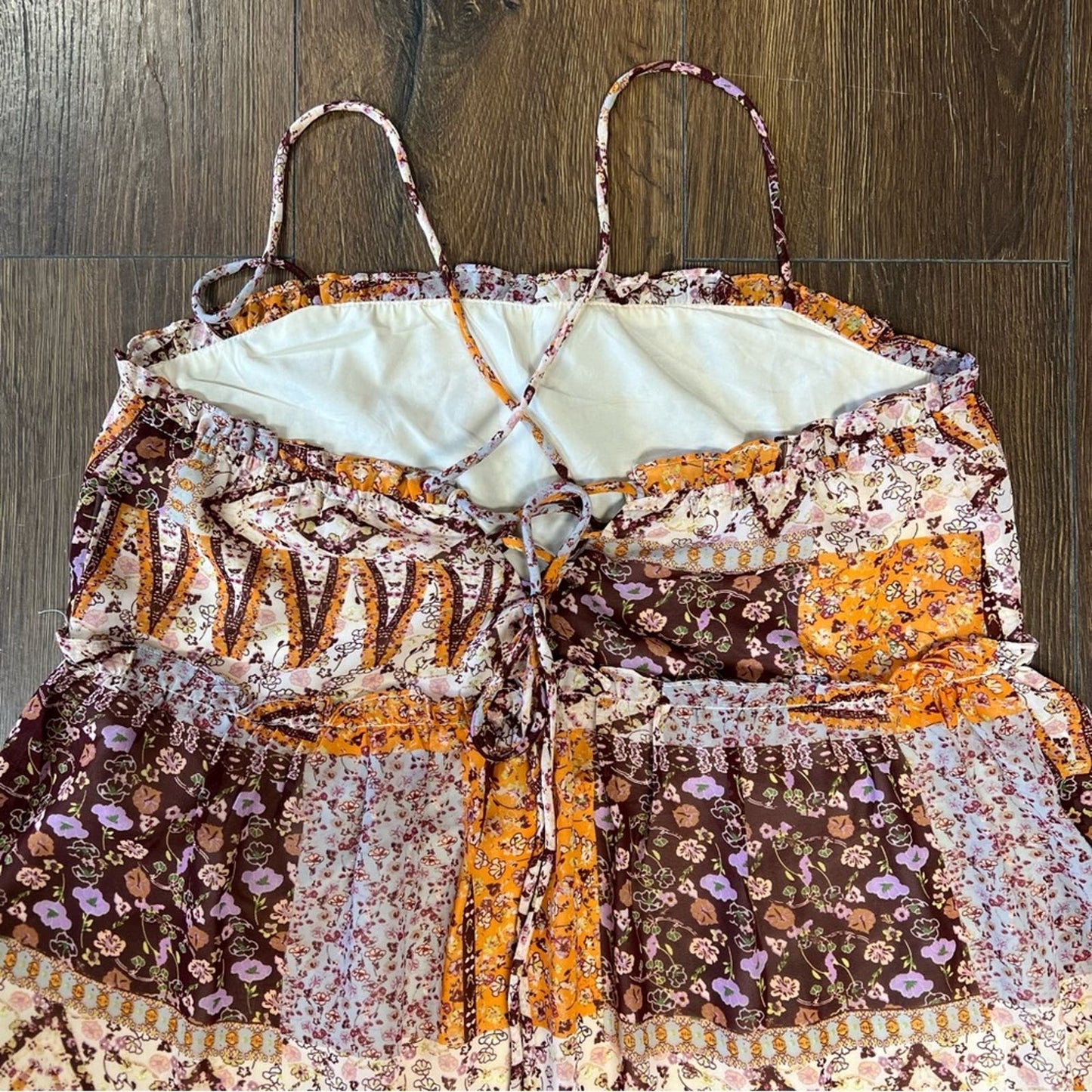 ILLA ILLA patchwork mini dress SZ LG
