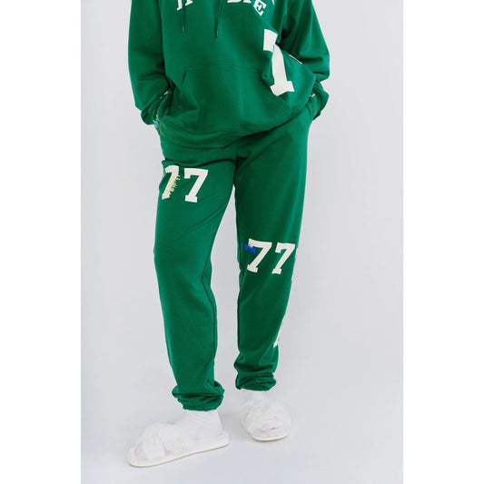 🆕 MAYFAIR My Good Luck Green Sweatpants SZ LG