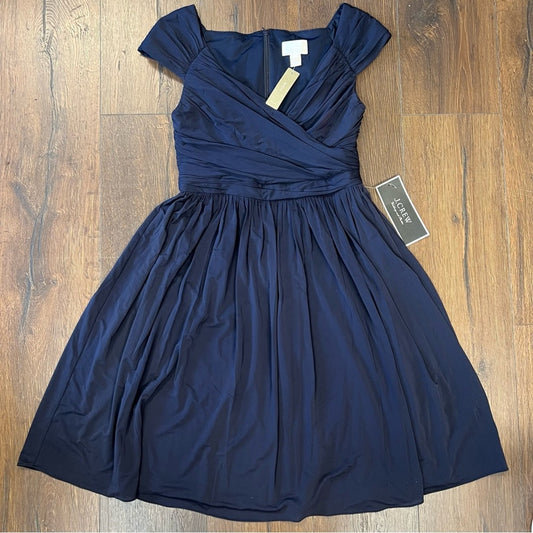 NEW J Crew Matilda navy formal dress SZ 8