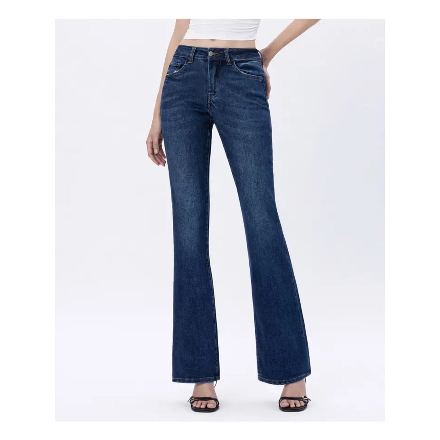 🆕 Lovervet Mid-rise Relaxed Boot Cut Dark Wash Jeans NWT