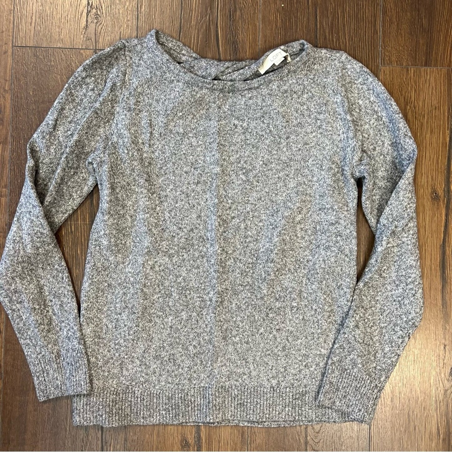 LOFT back twist sweater SZ MED