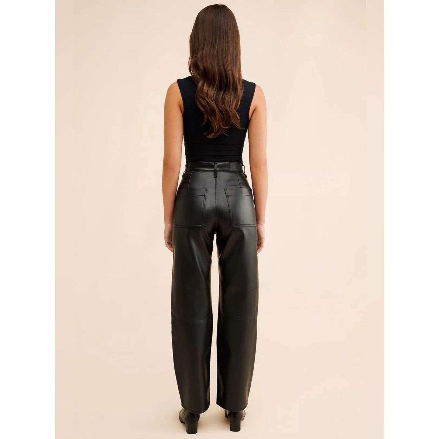 🆕 PISTOLA High Rise Arched Faux Leather Pants NWT SZ 27