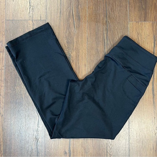 Lands end, sport black boot, cut athletic pants SZ MED