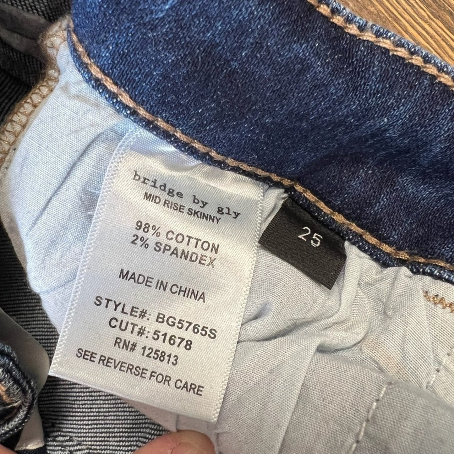 Bridge by Gly‎ Hudson Mid-Rise Skinny Stretch Jean SZ 25/0