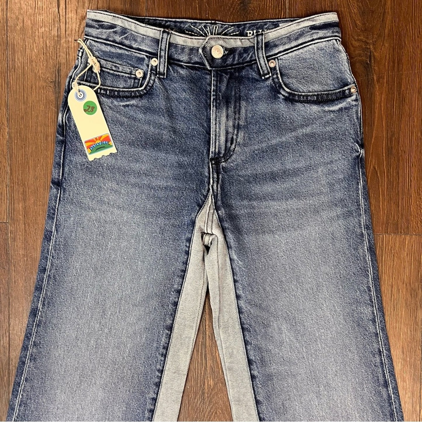 NWT Daily Blue Virgo Two Tone Wide-Leg Jeans‎ SZ 25