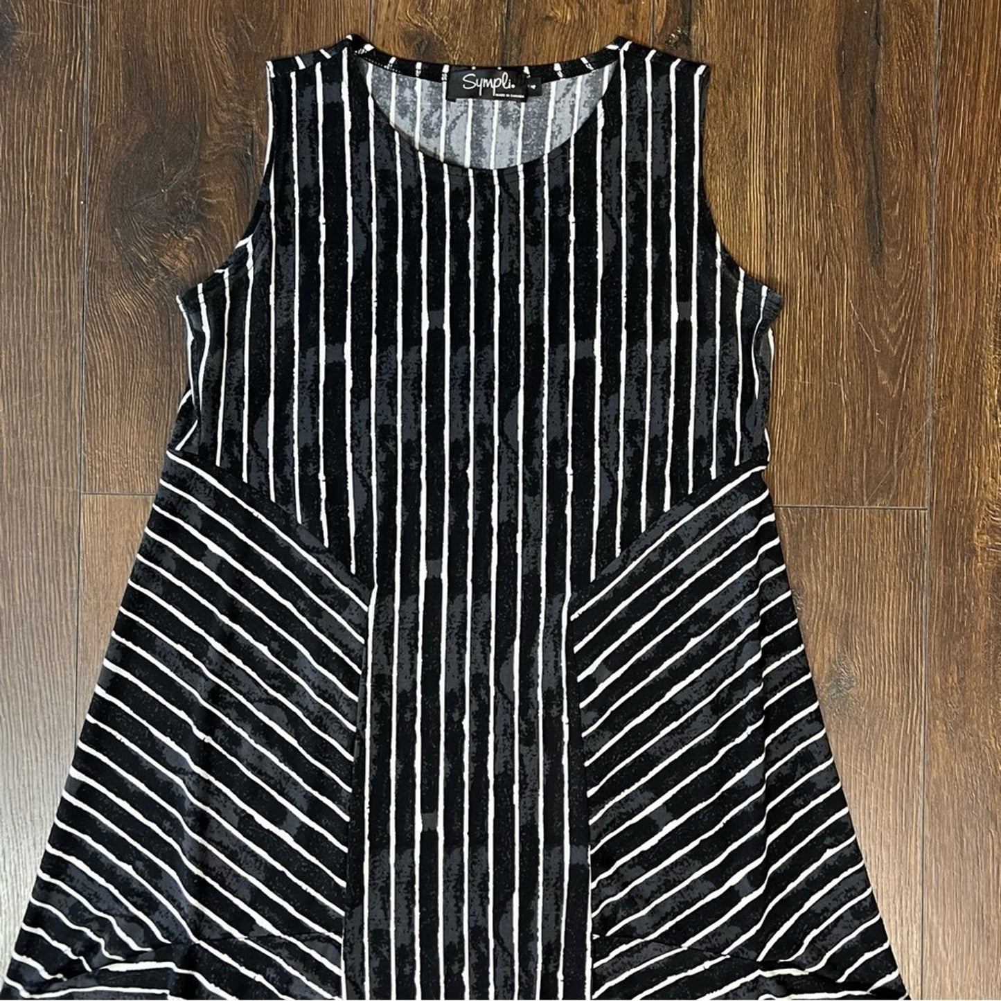 Joseph Ribkoff Pinstripe Floaty Dress SZ 4