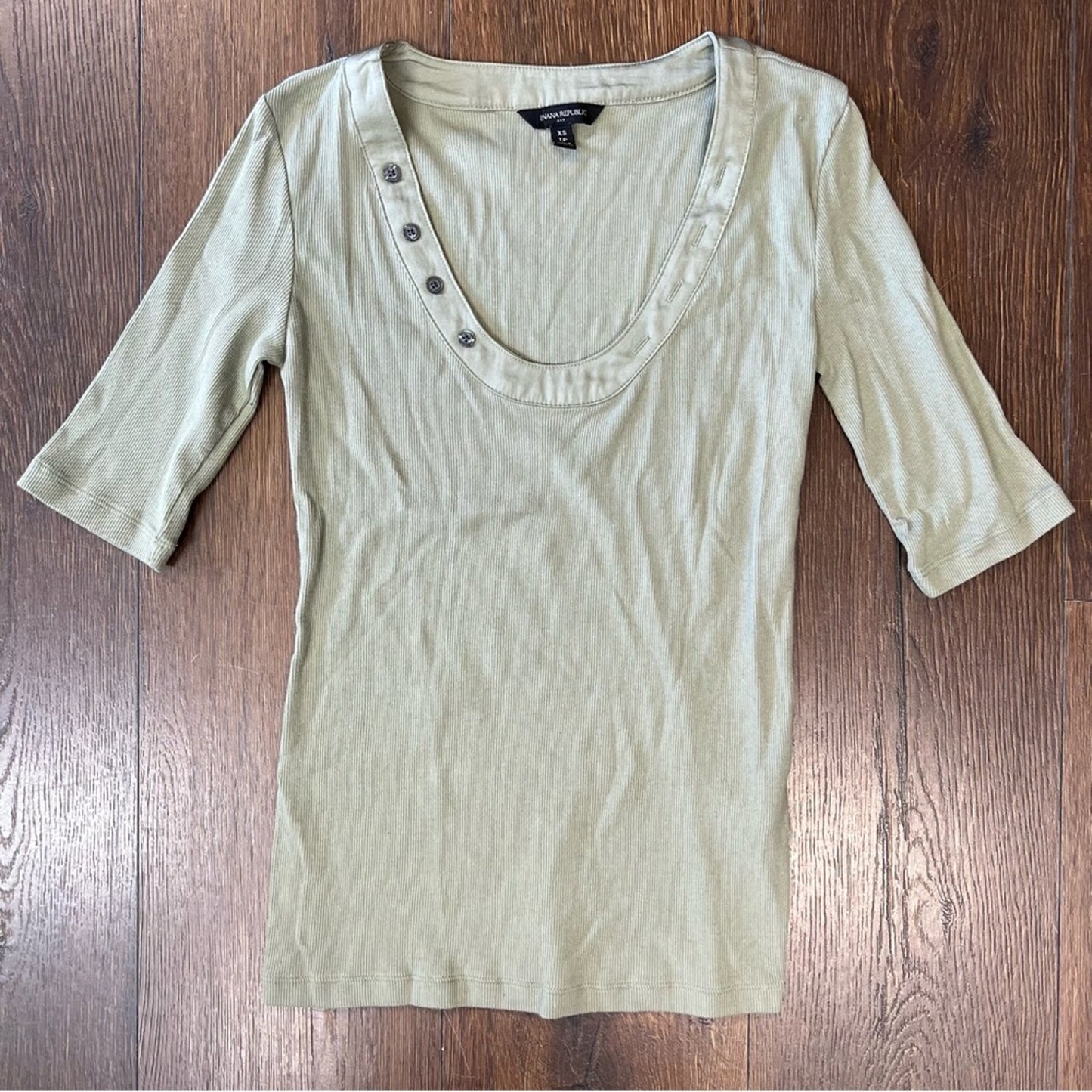 Banana republic Olive ribbed top SZ XS