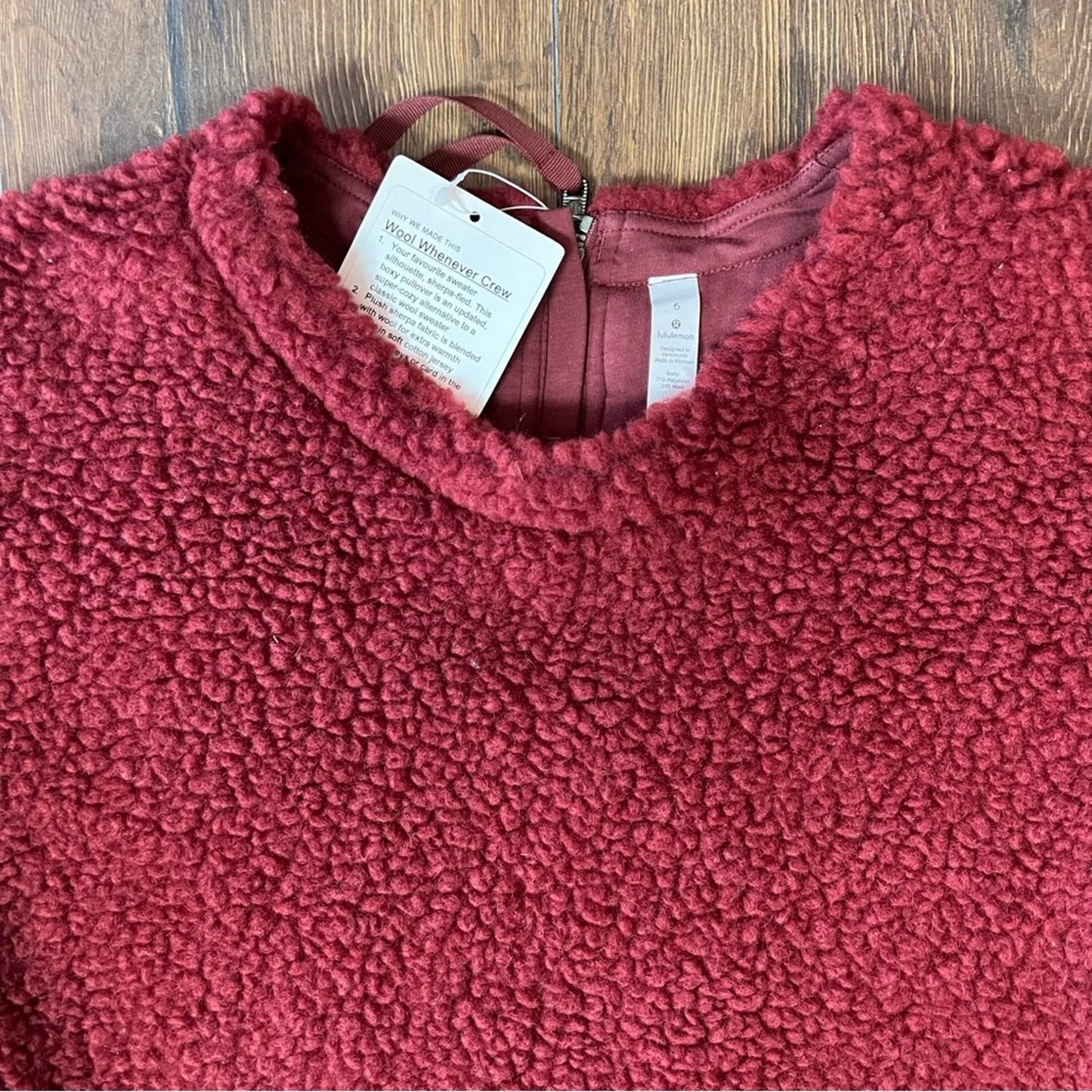 🆕 Lululemon Wool Whenever Crew Savannah SZ 6