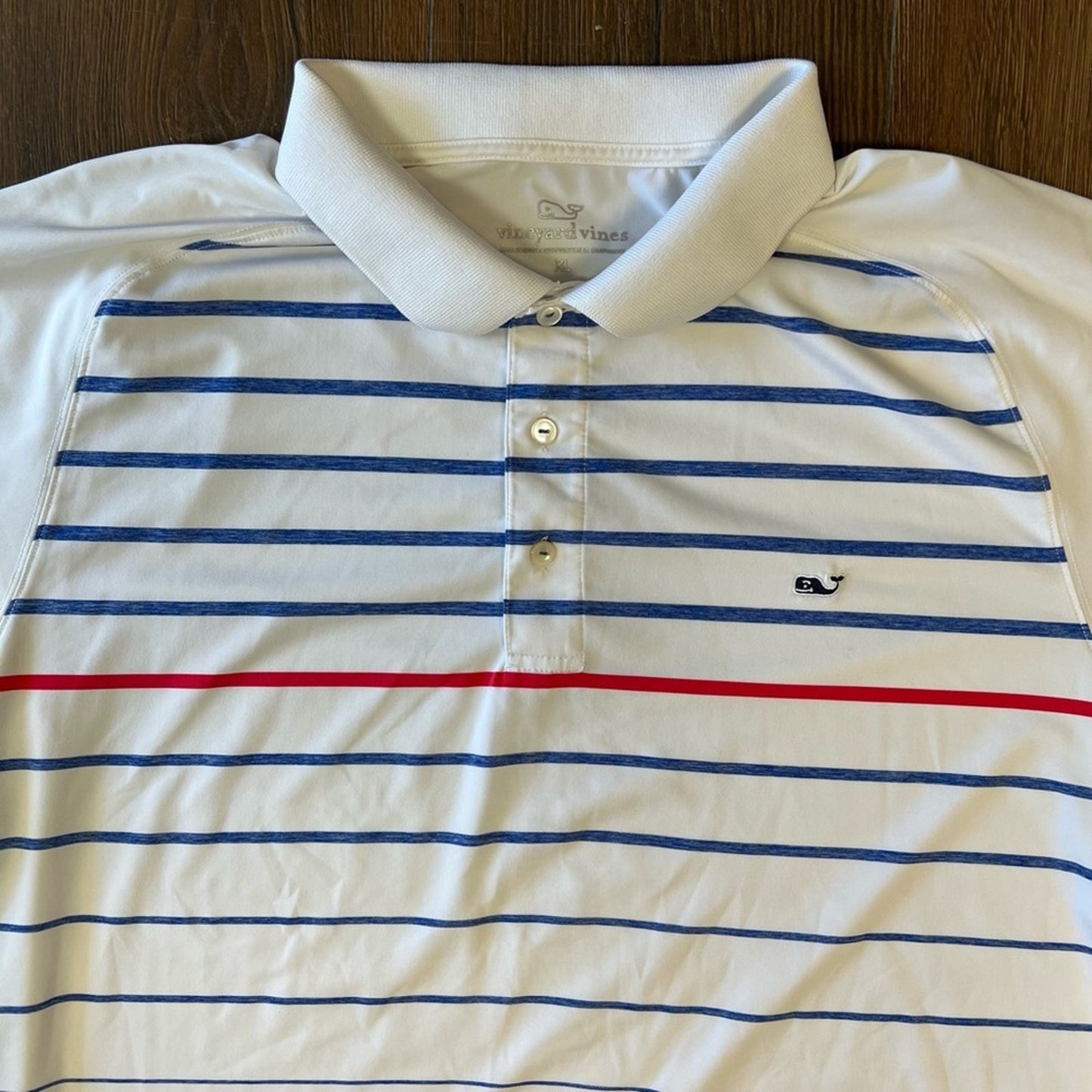 Vineyard Vines White and Blue Classic Golf polo SZ XL