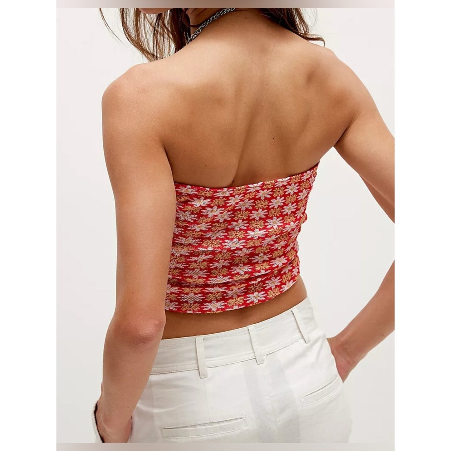 🆕 Free People Smocked Tube Top NWT SZ MED