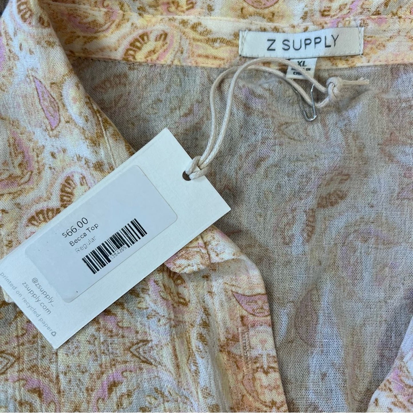 🆕 Z Supply - Niccola Button Up Top SZ XL