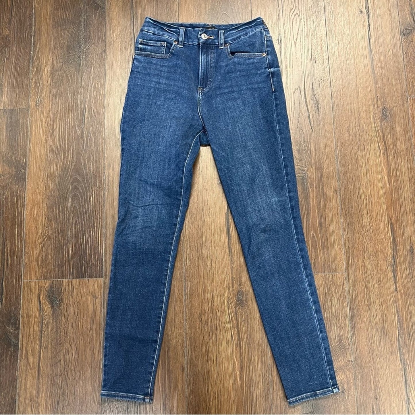 Express jeans skinny high‎ rise 4 way hyper stretch SZ SM/0/2/4