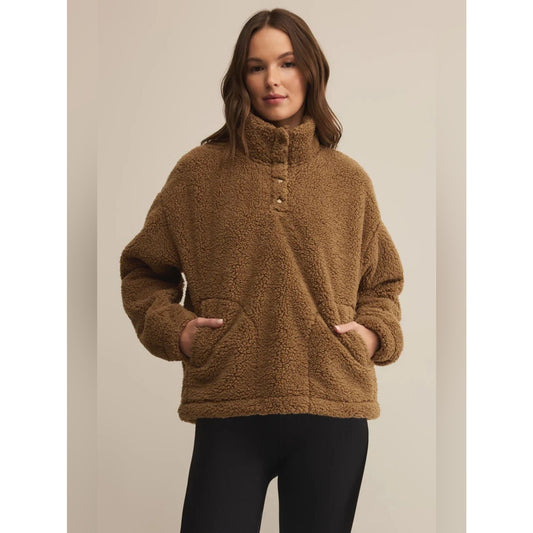 🆕 Z Supply Active Brooklyn Sherpa Pullover-Toasted Sesame