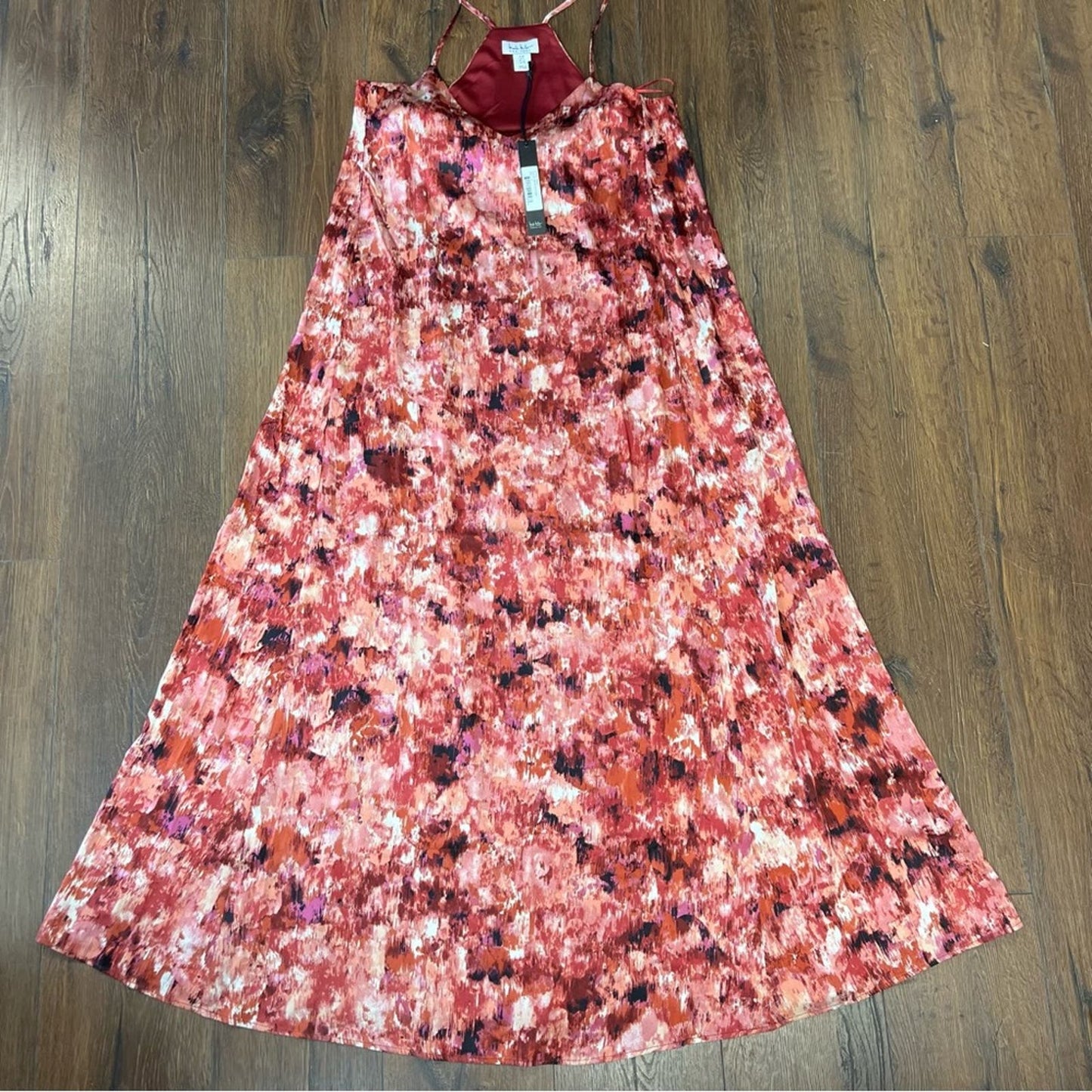 🆕 Nicole Miller Abstract Printed Maxi Dress SZ MED