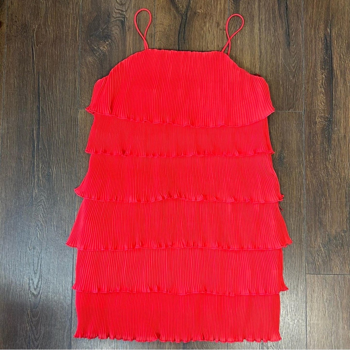 She + Sky very cherry tiered dress SZ LG