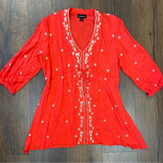 FashionFuse 3/4 sleeve tunic blouse SZ SM