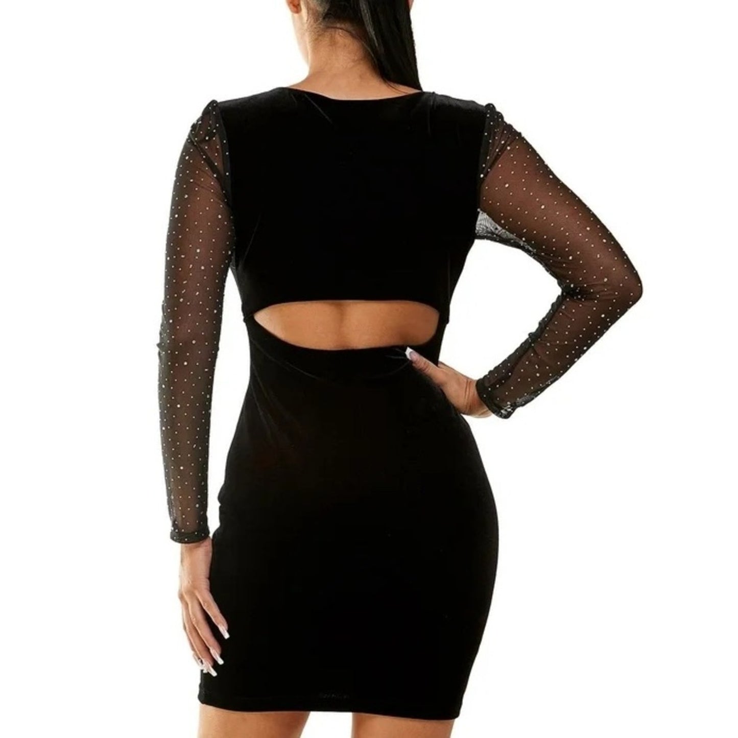 🆕 City Triangle Velvet Embellished Sheath Dress SZ XL