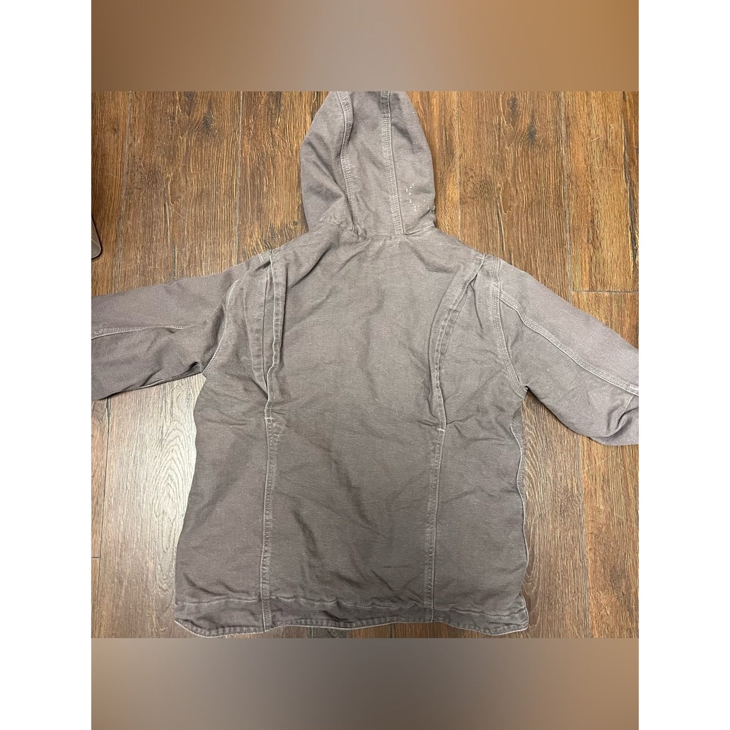 Carhartt Washed Duck Sherpa Lined Hooded Zip Up Jacket SZ MED