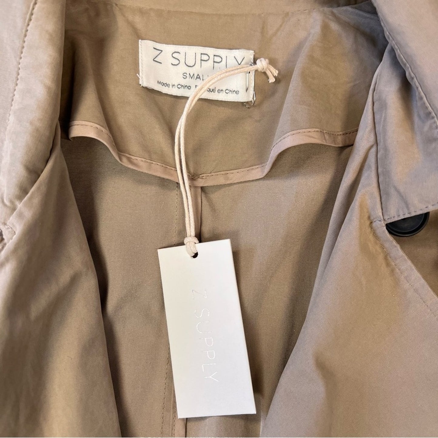 New Z Supply Davis Women's Tan Trench Coat SZ SM