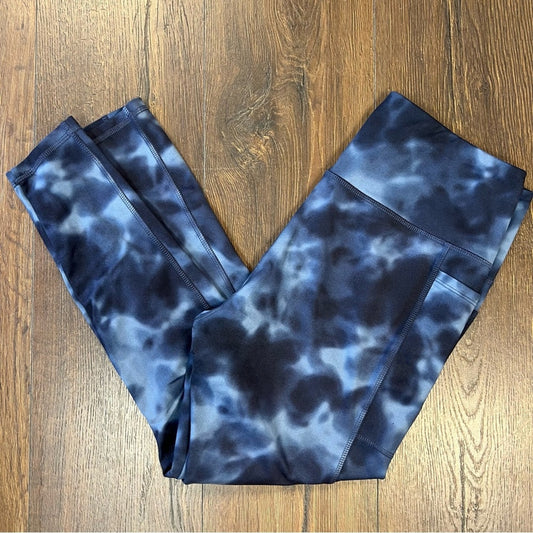 Danskin blue tie-dye leggings SZ LG