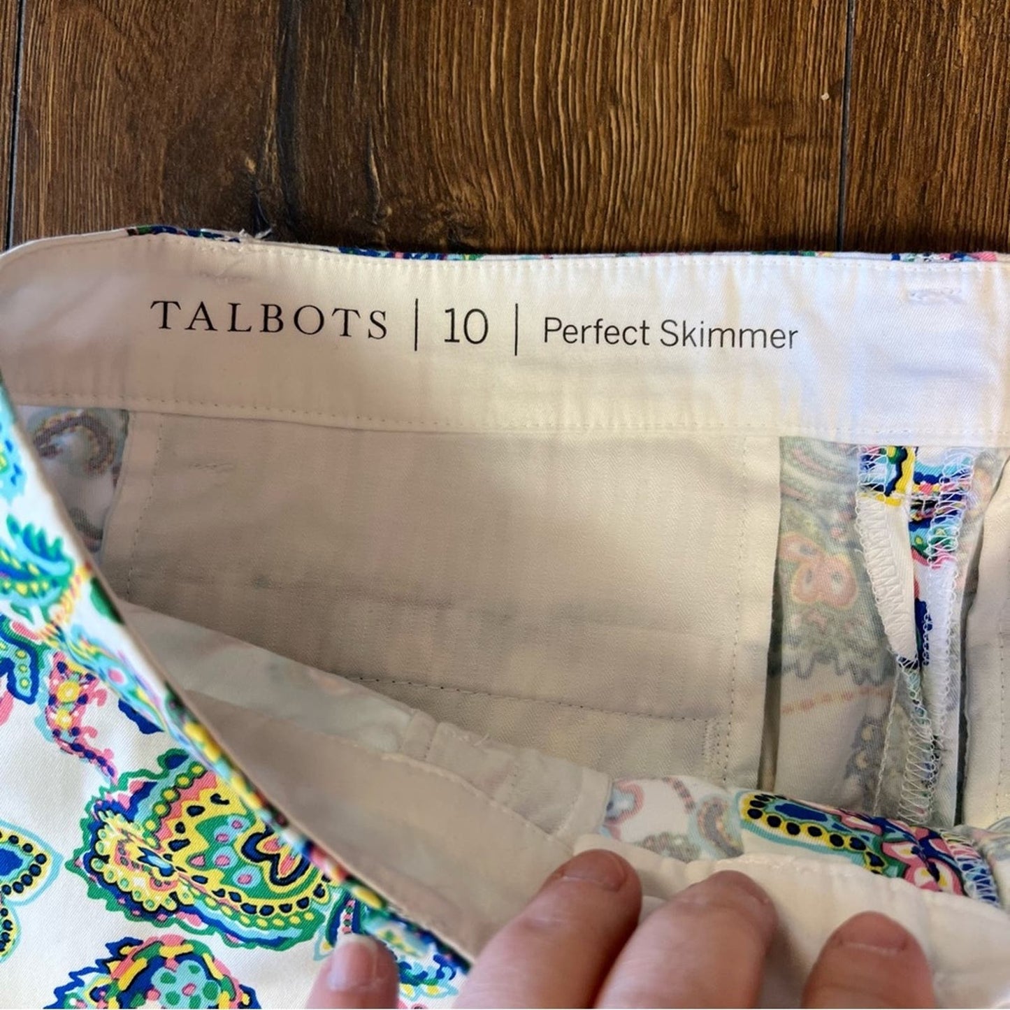 Talbots Paisley perfect skimmer Pant SZ 10