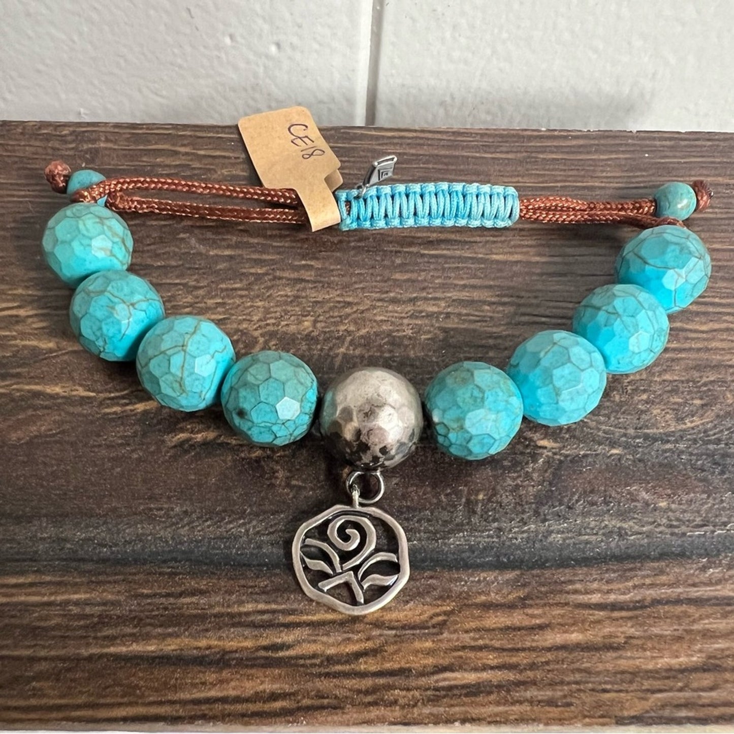 Silpada .925 Sterling Silver Best Trend Magnesite Bead Adjustable Bracelet