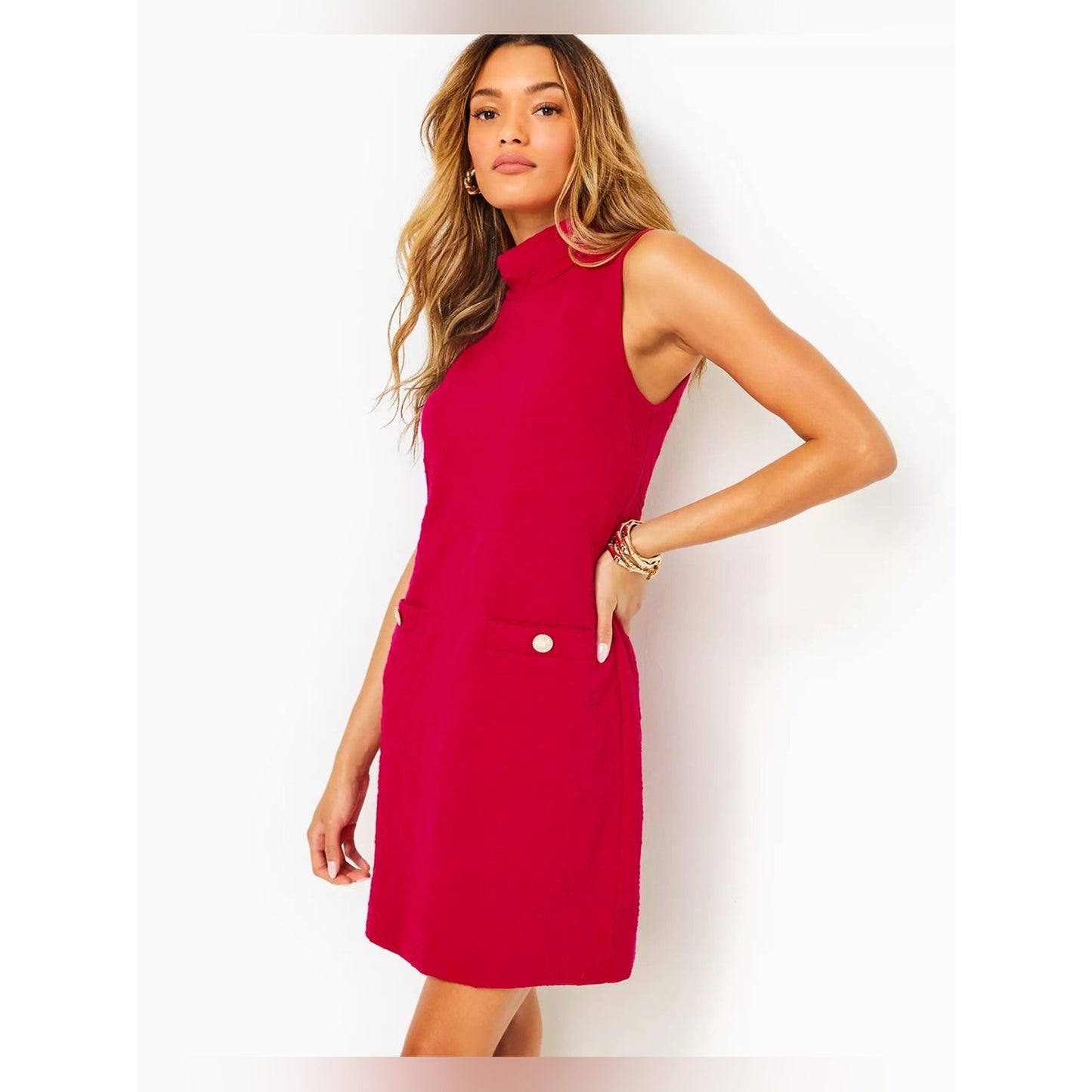🆕 Lilly Pulitzer Daisee Shift Dress Poinsettia Red NWT SZ S