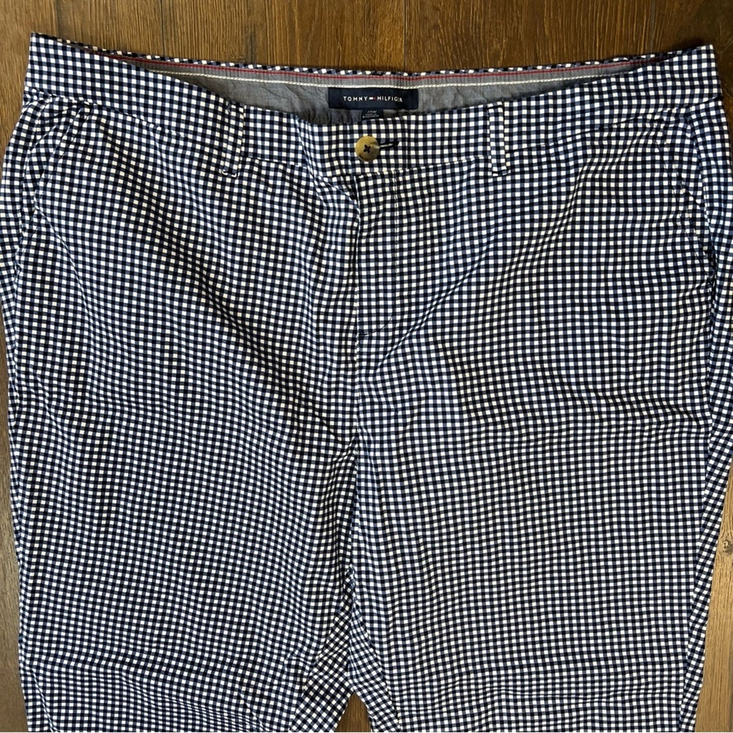 Tammy Hilfiger, navy and white checkered crop pants SZ 20W