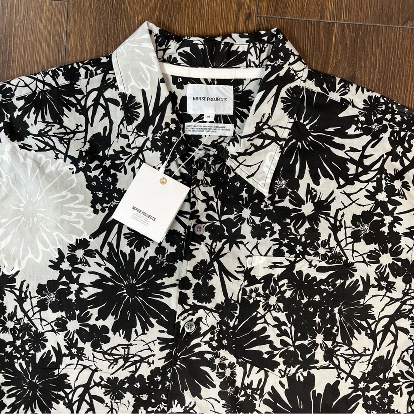🆕 Norse Projects - Carsten Floral-Print Cotton Shirt SZ MED