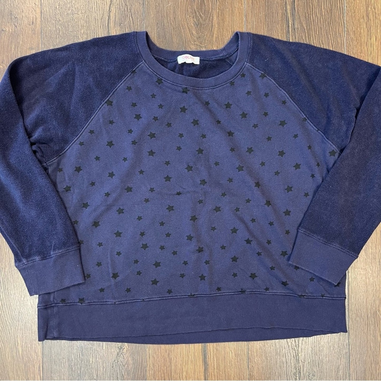 Goldie Lewinter blue star crewneck SZ LG