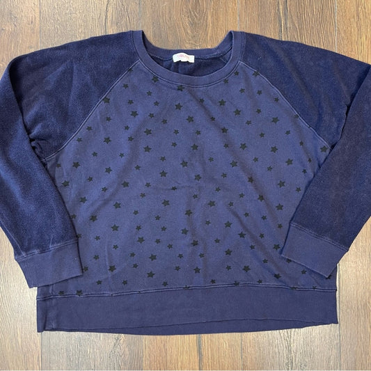 Goldie Lewinter blue star crewneck SZ LG