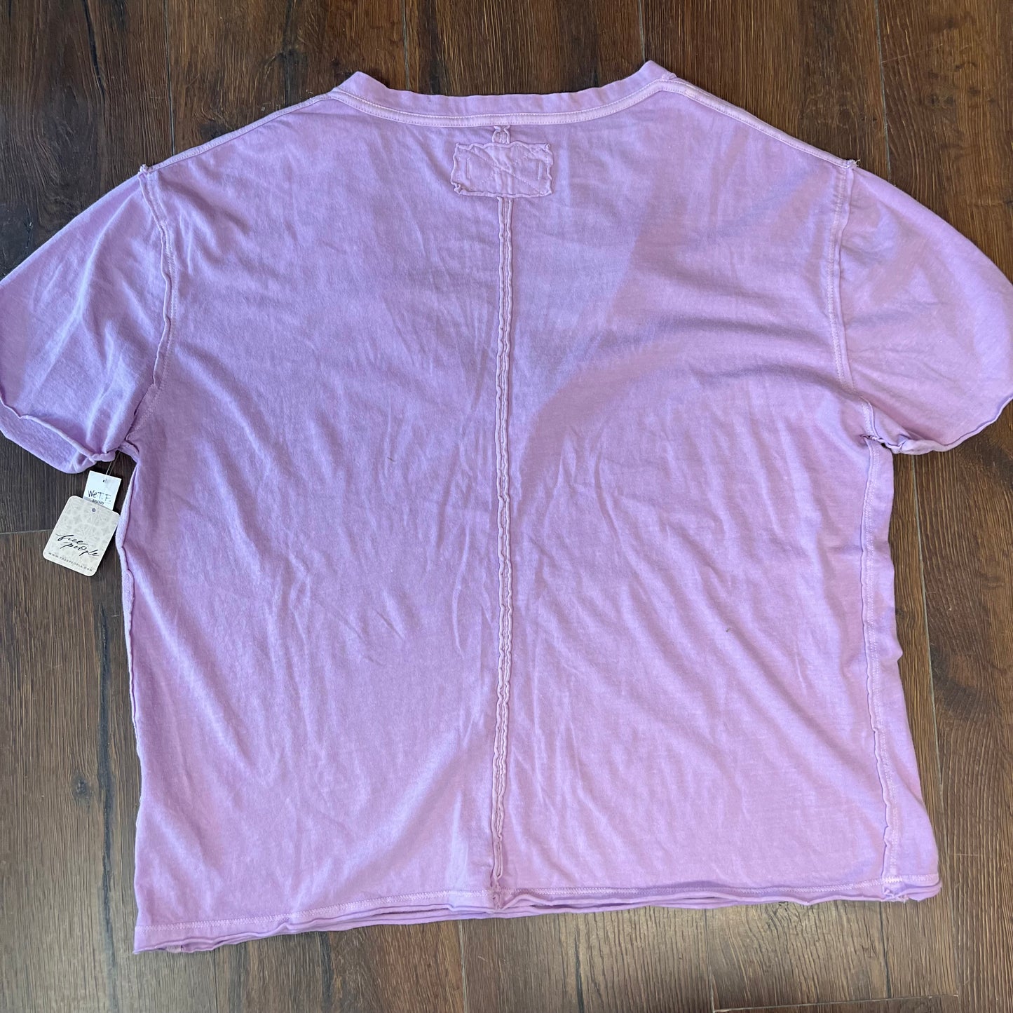 🆕 Free People nina v-neck oversized t-shirt in lavender SZ SM