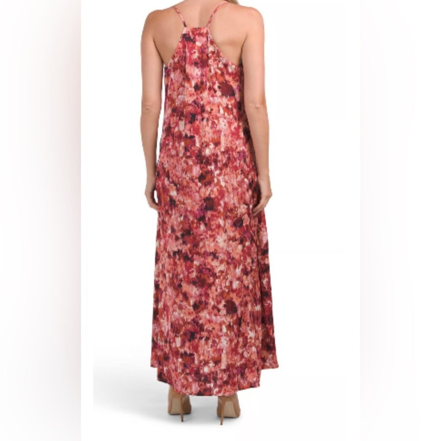 🆕 Nicole Miller Abstract Printed Maxi Dress SZ MED