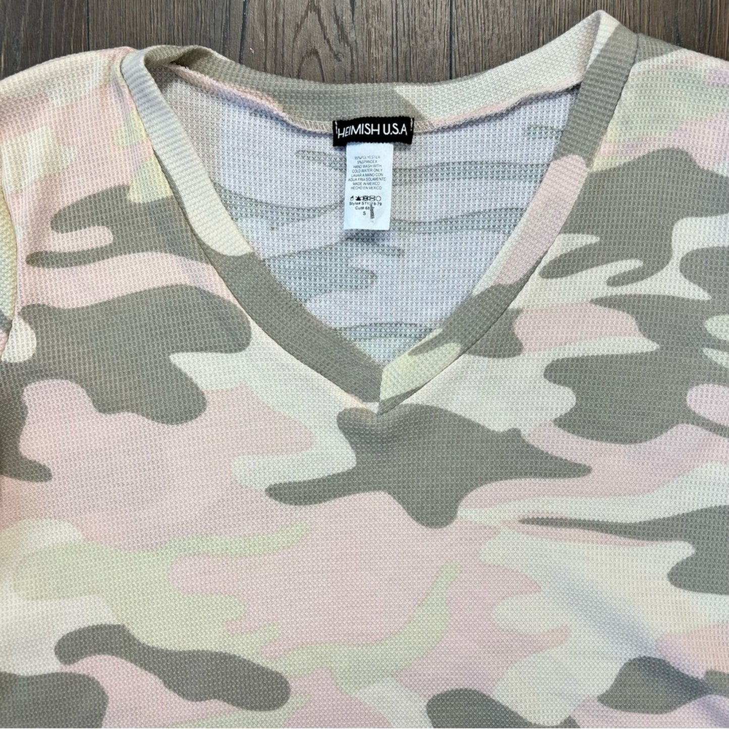 Hemish U.S.A Don't Hide Now Camo Print Tee SZ LG