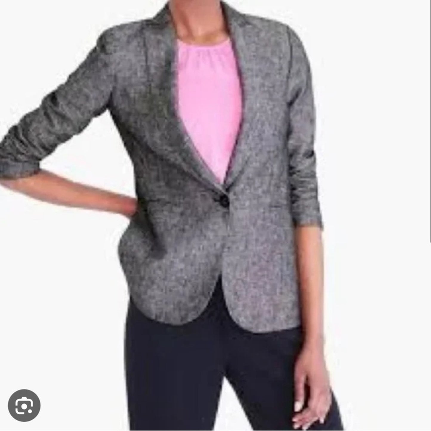 J. Crew Factory One-button linen blazer SZ 4