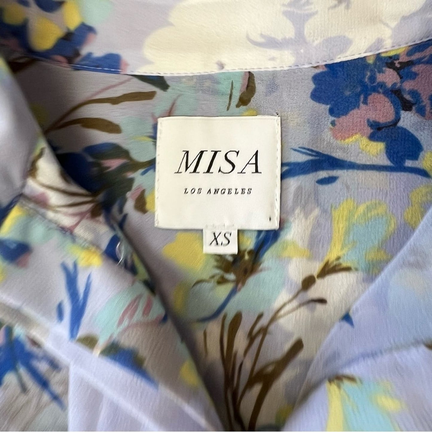 MISA Los Angeles Alona Floral-Print Ruffle Mini Dress SZ XS