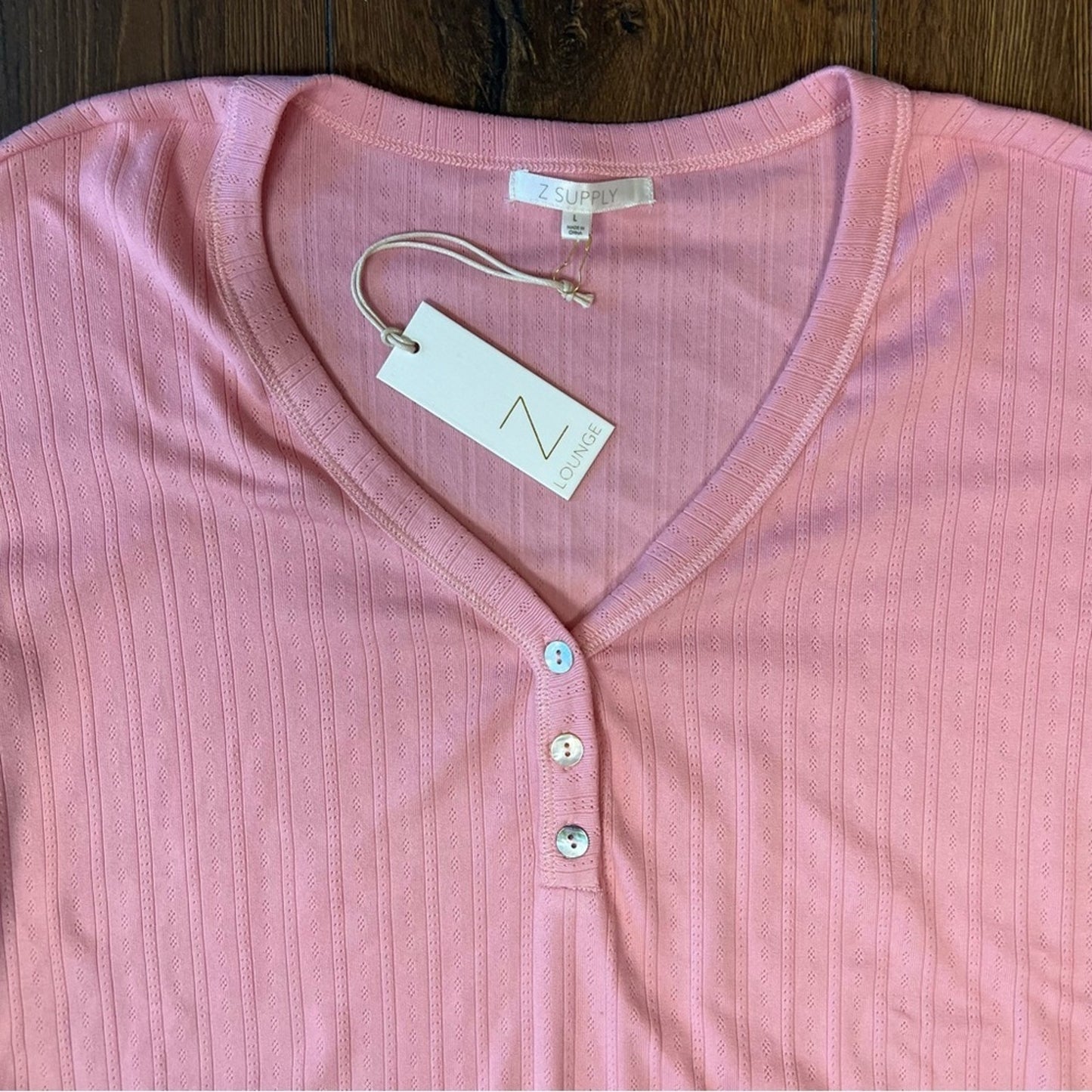 🆕 Z SUPPLY The Blush Dusk Pointelle‎ Top SZ LG