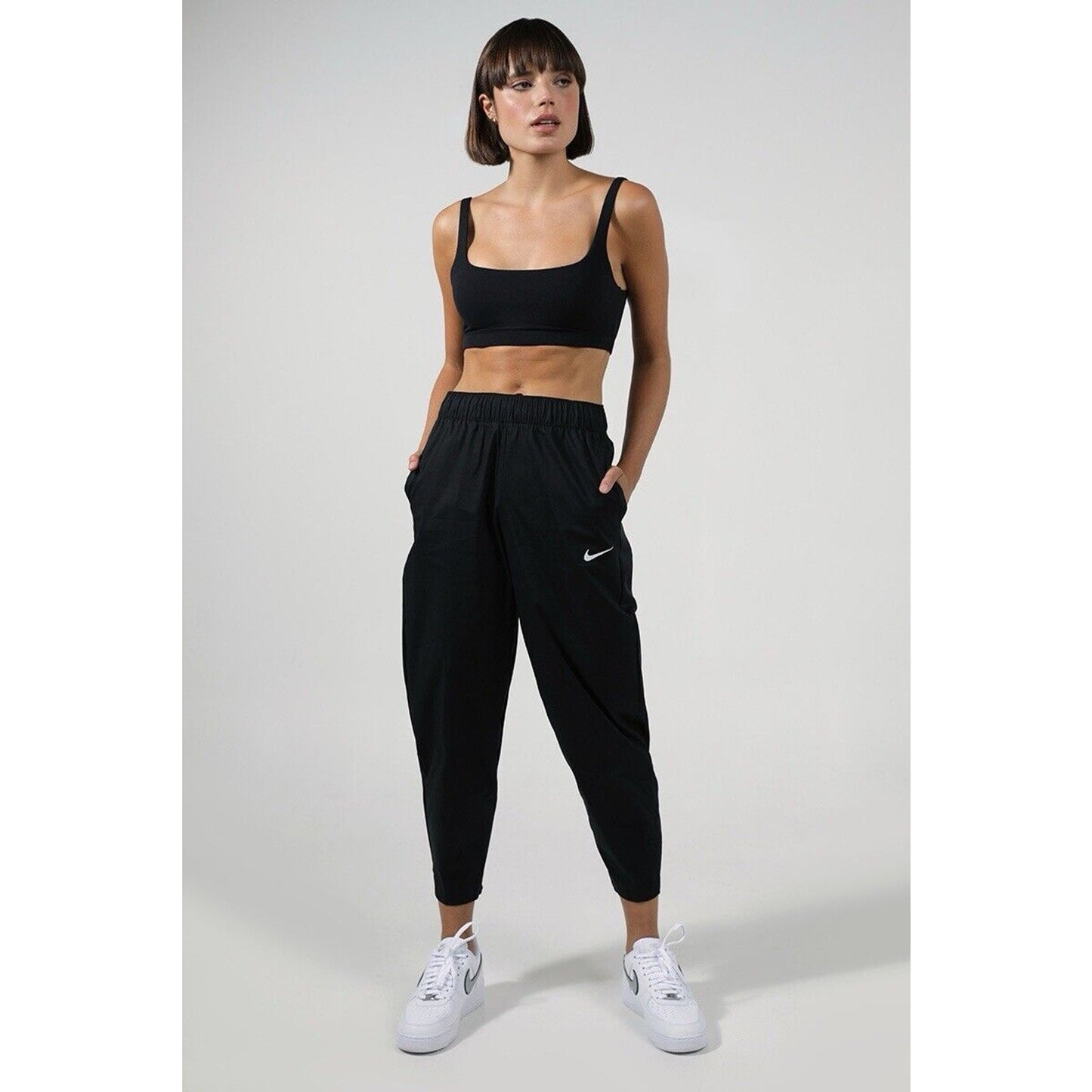 Nike Women's Sportswear Collection Essentials Black Fleece Curve Pants XL