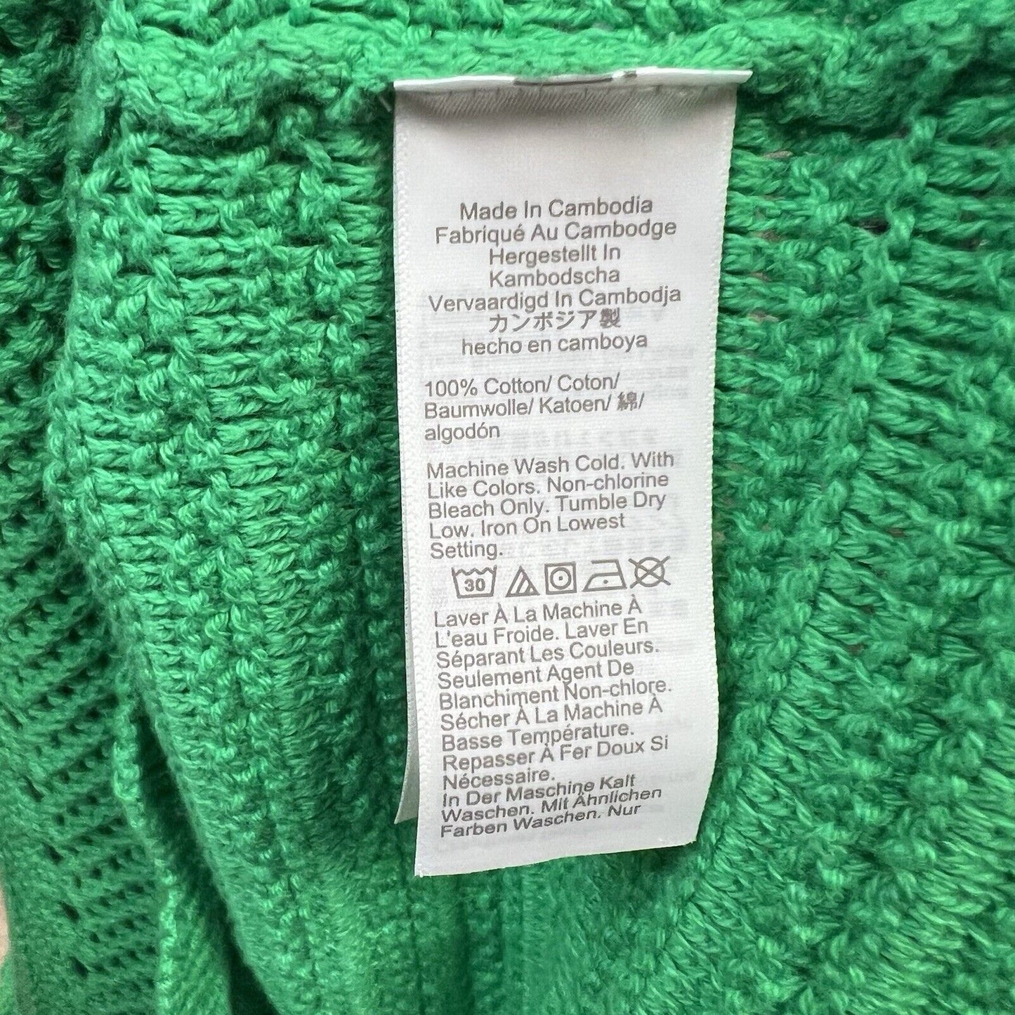 J. Crew Womens Green Crochet Knit Scalloped Hem Sweater Tank Size XS