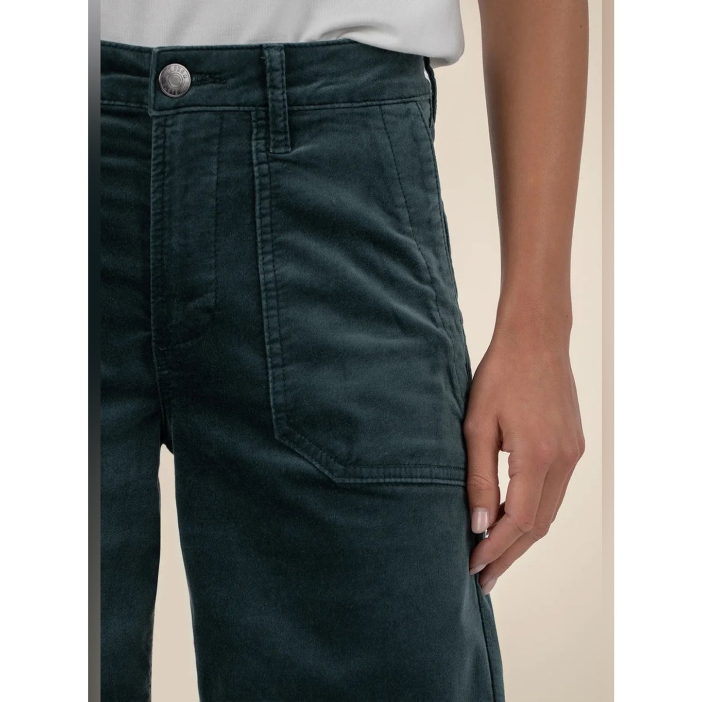 🆕 KUT from the Kloth Meg Velveteen High-Rise wide leg pants NWT SZ 2