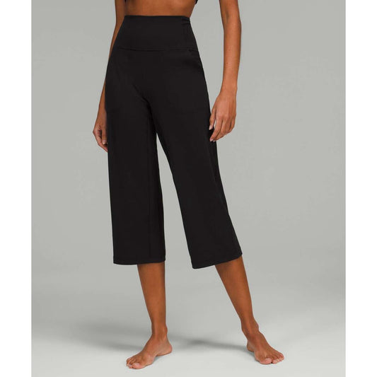 Lululemon Align High-Rise Wide Leg Crop 23" Black SZ 4