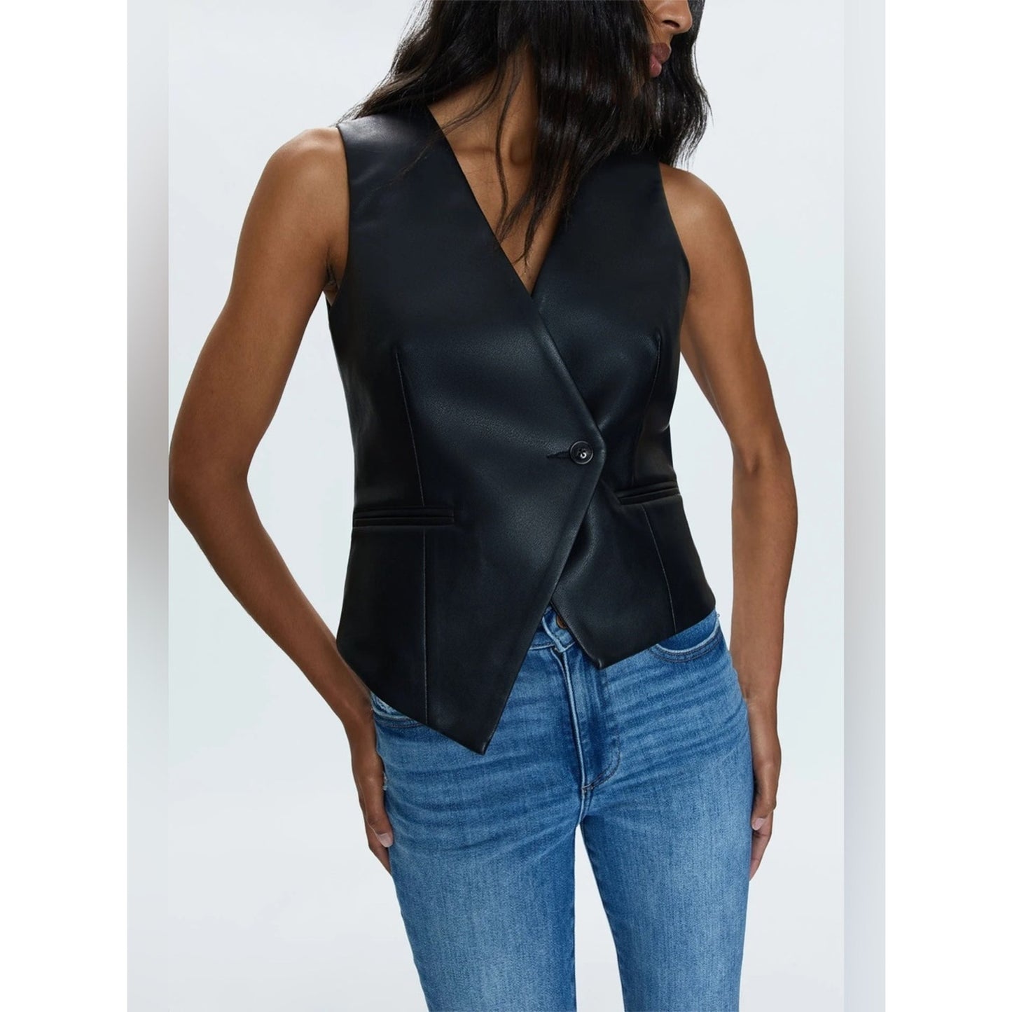 🆕 Pistola Arabella Faux Leather Vest NWT SZ XS