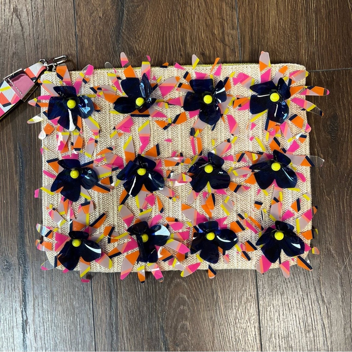 Trina Turk 3D floral clutch