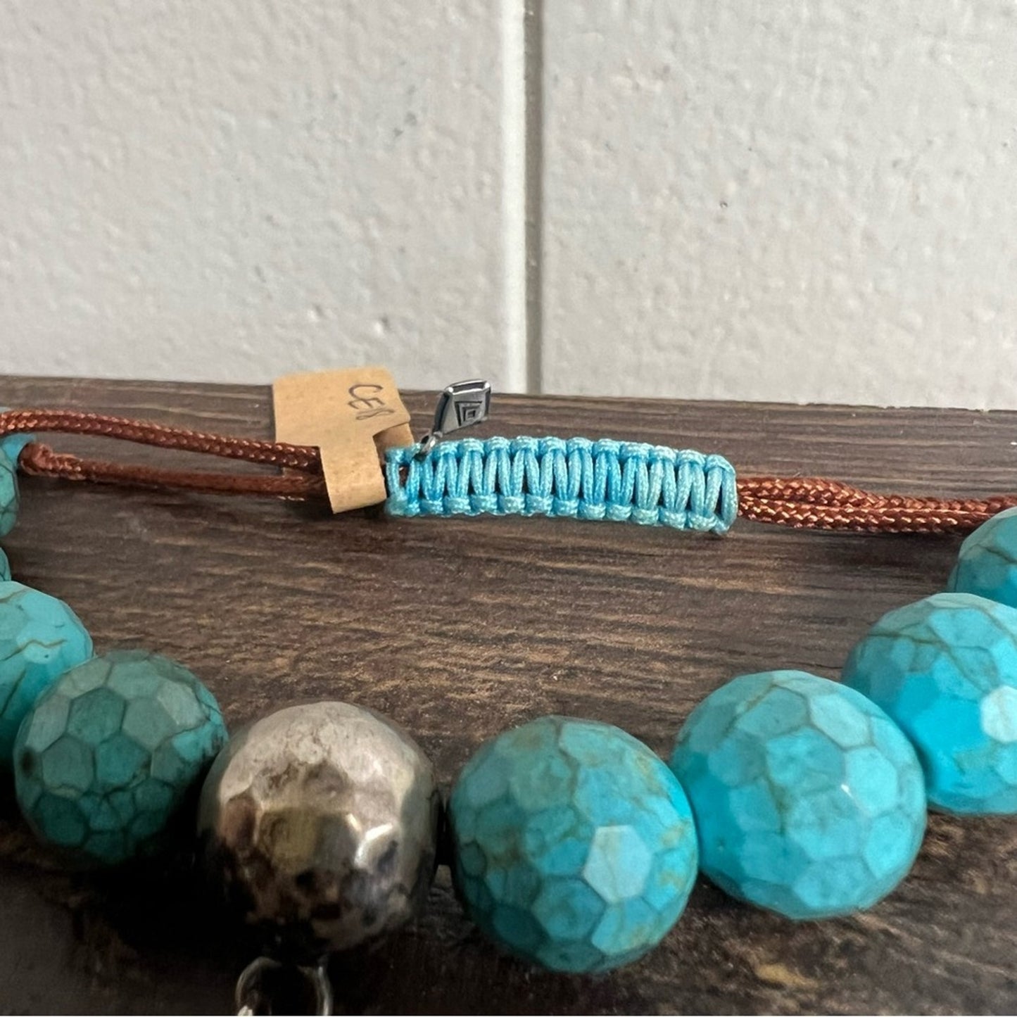 Silpada .925 Sterling Silver Best Trend Magnesite Bead Adjustable Bracelet