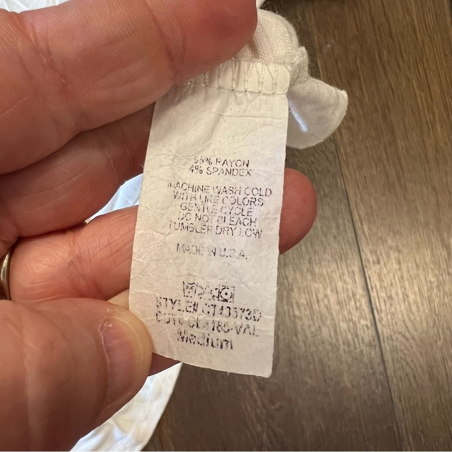 Celeste ivory camo pocket tee SZ MED