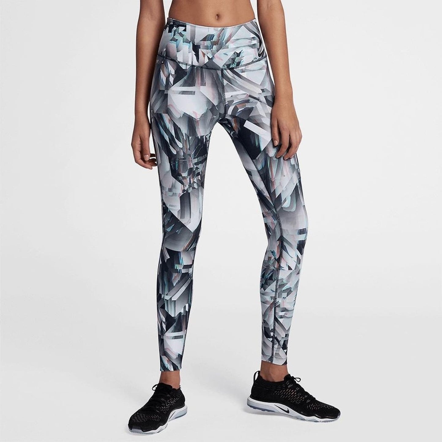 NIKE WOMENS POWER LEGEND BOTANICAL FRESH PRINTED TRAINING TIGHTS SZ MED