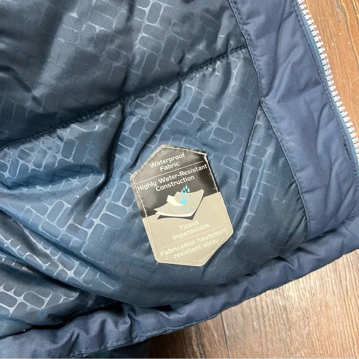 Men’s Columbia two‎ tone blue winter coat SZ XL